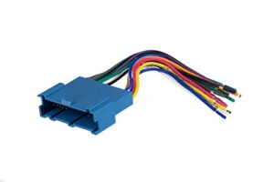 scosche gm03b compatible with select 1994-05 gm power/speaker connector / wire harness for aftermarket stereo installation with color coded wires,blue