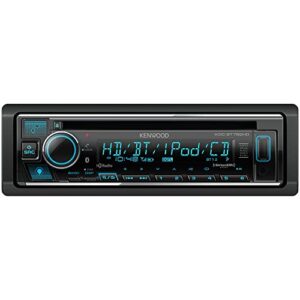 kenwood kdc-bt782hd single din bluetooth cd car stereo receiver with amazon alexa voice control | lcd text display | usb & aux input