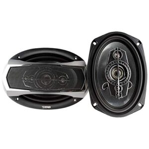 ds18 slc-n69x coaxial speaker – 6×9, 4-way speaker, 260w max power, 65w rms, woofer, midrange, and tweeters in one, removable cover included – select speakers provide undiscovered value – 2 speakers