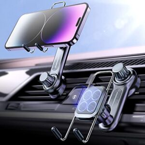 esamcore magnetic phone holder for car – [supporting bar] magnetic phone mount for car vent with [360° rotatable arm] powerful phone magnet compatible with iphone samsung cell phone