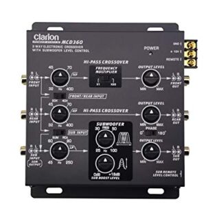 Clarion Mobile Electronics MCD360 2/3-Way 6-Channel Electronic Crossover w/ 5-Volt RCA Outputs + Subwoofer Equalizer