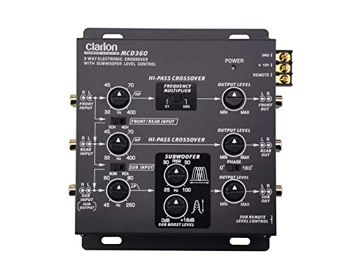 Clarion Mobile Electronics MCD360 2/3-Way 6-Channel Electronic Crossover w/ 5-Volt RCA Outputs + Subwoofer Equalizer