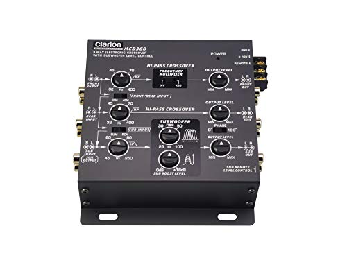 Clarion Mobile Electronics MCD360 2/3-Way 6-Channel Electronic Crossover w/ 5-Volt RCA Outputs + Subwoofer Equalizer