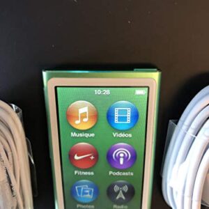 M-Player iPod Nano 7th Generation 16gb Green (Generic Headset and Charging Cord) Packaged in Plain White Box