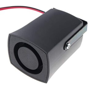 drisentri alert siren, 12-24v black 6 tone car alarm auto warning siren horn for motorcycle car vehicle