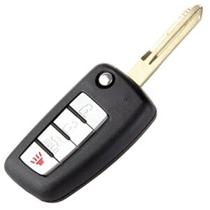 SELEAD 2pcs Flip Key Fob 4 Buttons Keyless Entry Remote fit for 2004-2009 for Nissan Altima Maxima 350Z Armada for Infiniti EX35 FX35 FX45 Antitheft Keyless Entry Systems KBRASTU15