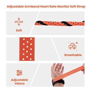 Heart Rate Monitor Replacement Armband: 22mm Soft Strap Adjustable Arm Wristband - Waterproof HRM Armband Strap Compatible with LIVLOV Coospo MOOFIT Polar Wahoo PowrLabs Optical Heart Rate Monitor