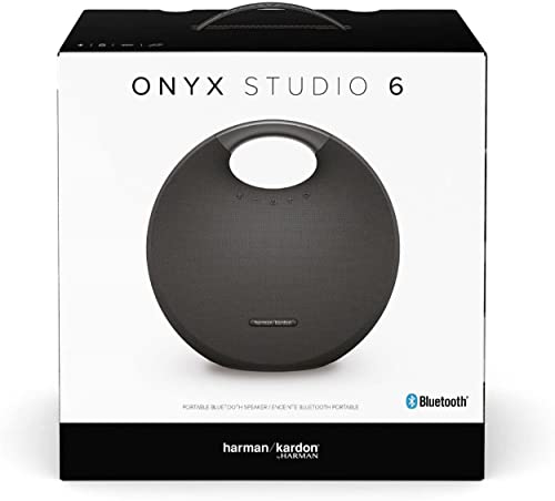 Harman Kardon Onyx Studio 6 - IPX7 Waterproof Wireless Bluetooth Speaker System w/Rechargeable Battery, Built-in Microphone (Blue)