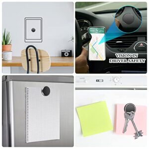 TOODOO 4 Pieces Magnetic Phone Car Mount Flat Cell Phone Holder Universal Stick on Flat Magnetic Car Mount for Car Dashboard Wall Windshield Table Mirror, Black and Silver