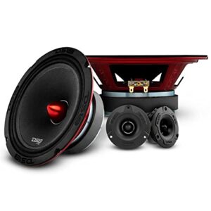 ds18 pro-x6.4bmpk mid and high complete package – includes 2x midrange loudspeaker 6.5″ and 2x aluminum super bullet tweeter 1″ built in crossover – door speakers for car or truck stereo sound system