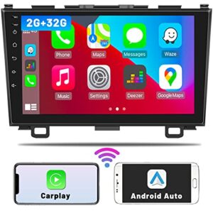 2g ram 32g rom for honda crv 2007-2011 radio android 11 car stereo with wireless apple carplay android auto, hikity 9 inch touch screen with bluetooth backup camera/wifi/swc/gps navigaion/hifi