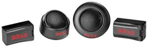 boss audio systems tw15 250 watt per pair, 1 inch car tweeters, 2 crossovers sold in pairs , black