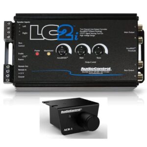 audiocontrol lc2i 2 channel line out converter with accubass and subwoofer control with acr1 remote for audiocontrol processors