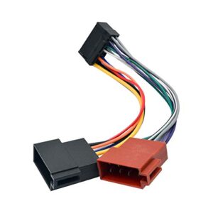 maso 16 pin car stereo radio lead loom iso wiring harness connector adaptor