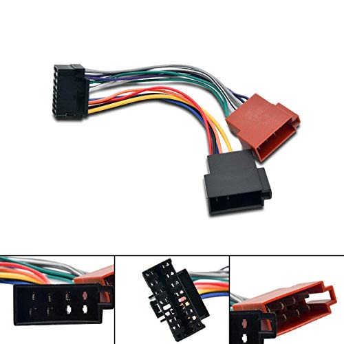 MASO 16 Pin Car Stereo Radio Lead Loom ISO Wiring Harness Connector Adaptor