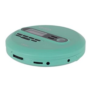 Jensen CD-65 Teal Portable Personal CD Player CD/MP3 Player + Digital AM/FM Radio + with LCD Display Bass Boost 60-Second Anti Skip CD R/RW/Compatible Sport Earbuds Included (Limited Edition Color)