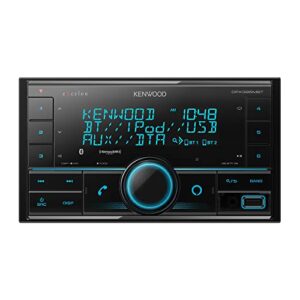 kenwood dpx395mbt double din in-dash digital media receiver with bluetooth (does not play cds) | mechless car stereo receiver | amazon alexa ready – black