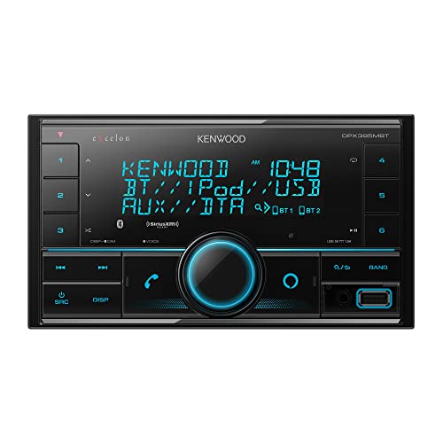 Kenwood DPX395MBT Double DIN in-Dash Digital Media Receiver with Bluetooth (Does not Play CDs) | Mechless Car Stereo Receiver | Amazon Alexa Ready - Black