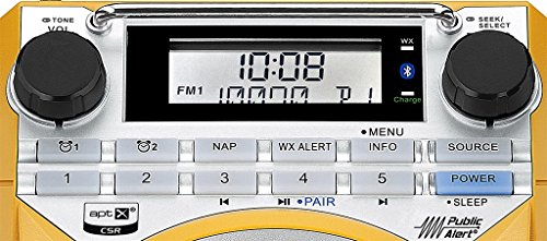 Sangean U4 AM/FM-RBDS/Weather Alert/Bluetooth/Aux-in Ultra Rugged Rechargeable Digital Tuning Radio (Renewed)