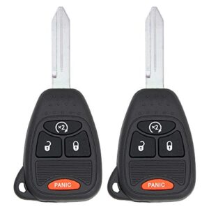 keyless2go replacement for keyless entry remote car key vehicles that use 4 button oht692713aa – 2 pack