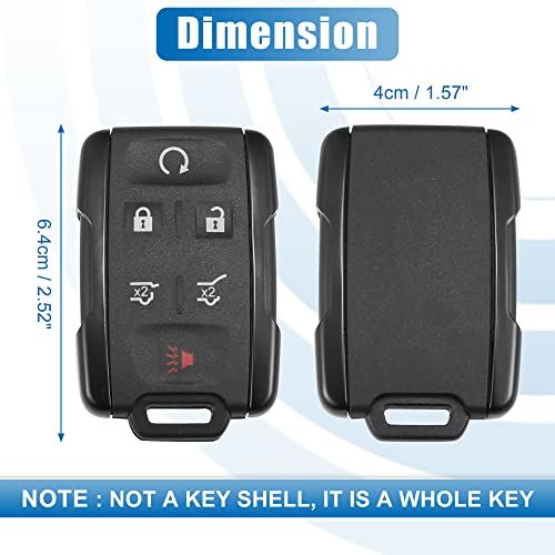 X AUTOHAUX 6 Button Keyless Entry Remote Control Key Fob Proximity Smart Fob M3N32337100 for GMC YUKON 15 16 17 18 19 20 315MHz