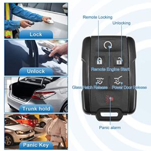 X AUTOHAUX 6 Button Keyless Entry Remote Control Key Fob Proximity Smart Fob M3N32337100 for GMC YUKON 15 16 17 18 19 20 315MHz