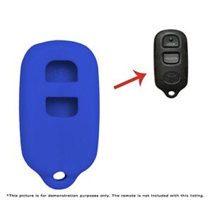 Keyless2Go Replacement for New Silicone Cover Protective Cases for Remote Key Fobs with FCC GQ43VT14T HYQ12BAN HYQ12BBX - Blue (2 Pack)