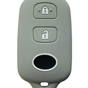 Rpkey Silicone Keyless Entry Remote Control Key Fob Cover Case protector Replacement Fit For Scion xA xB Toyota Celica Echo FJ Cruiser Highlander Prius RAV4 Tacoma Tundra Yaris HYQ12BBX (gray)