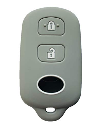 Rpkey Silicone Keyless Entry Remote Control Key Fob Cover Case protector Replacement Fit For Scion xA xB Toyota Celica Echo FJ Cruiser Highlander Prius RAV4 Tacoma Tundra Yaris HYQ12BBX (gray)