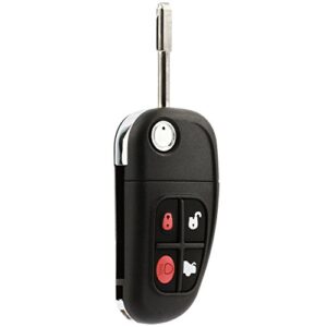 car key fob keyless entry remote flip fits 2001 2002 2003 2004 2005 2006 2007 2008 jaguar s-type, x-type, xj8 (nhvwb1u241)
