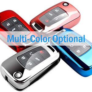 COMPONALL for Chevrolet Key Fob Cover, for Chevrolet Camaro Cruze Equinox Malibu