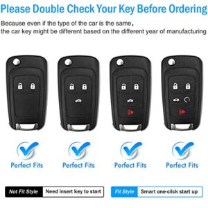 COMPONALL for Chevrolet Key Fob Cover, for Chevrolet Camaro Cruze Equinox Malibu