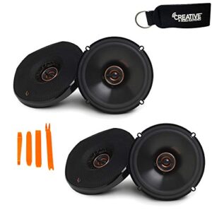 infinity – two pairs of ref-6532ex reference 6.5 inch two-way coaxial shallow mount car audio speakers