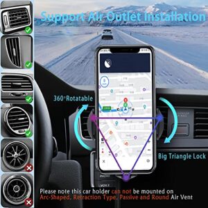 ALLSUN Wireless Car Charger, 10W Qi Fast Charging Auto-Clamping Air Vent Car Phone Holder Mount, Compatible with iPhone 12/12Pro/11/11 Pro/XS/Max/XR/X/ 8, Samsung Galaxy S20/ S10/ S9/ S8, Note 9, etc