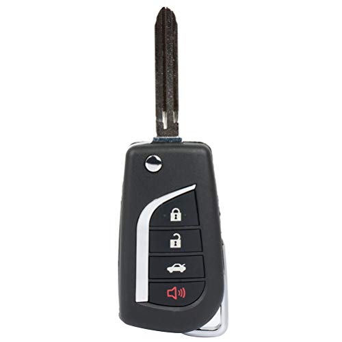 OCPTY 1 X Flip Key Entry Remote Control Key Fob Transmitter Replacement for 2018 for Toyota Camry 4 Buttons 315 Mhz