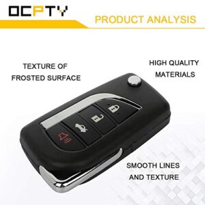 OCPTY 1 X Flip Key Entry Remote Control Key Fob Transmitter Replacement for 2018 for Toyota Camry 4 Buttons 315 Mhz