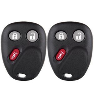 eccpp 2x key fob case keyless entry remote control car replacement for chevy silverado for suburban for avalanche series ssr tahoe equinox for buick for pontiac for cadillac for saturn 03-07 lhj011b