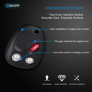 ECCPP 2X Key Fob CASE Keyless Entry Remote Control Car Replacement for Chevy Silverado for Suburban for Avalanche series SSR Tahoe Equinox for Buick for Pontiac for Cadillac for Saturn 03-07 LHJ011B