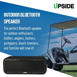 Upside Golf Magnetic Bluetooth Speaker for Golf Cart - Super XL PRO Waterproof Sound System - Mountable Golf Cart Speaker - Awesome 120+ Foot Wireless Range - Rechargeable 15 HR Battery Life