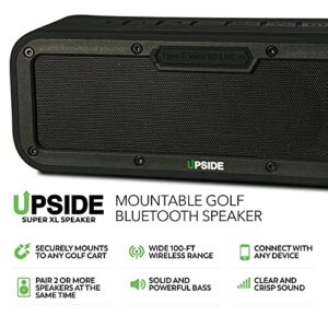 Upside Golf Magnetic Bluetooth Speaker for Golf Cart - Super XL PRO Waterproof Sound System - Mountable Golf Cart Speaker - Awesome 120+ Foot Wireless Range - Rechargeable 15 HR Battery Life