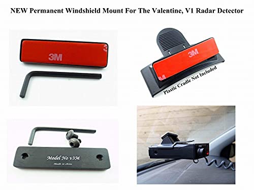 V3M Improved 3M Taped Permanent Windshield Mount for The Valentine 1 Valentine1 V1 Radar Detectors