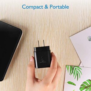 Super Fast Charging Adapter USB C Wall Charger Block & 5ft Type C Cable Compatible Samsung Galaxy S23/S23+/S23Ultra/S22/S22+/S22Ultra/S21/S21+/S20/S20+/S10/S10e/S9/Note 20/Note 10/Note 9/Note8