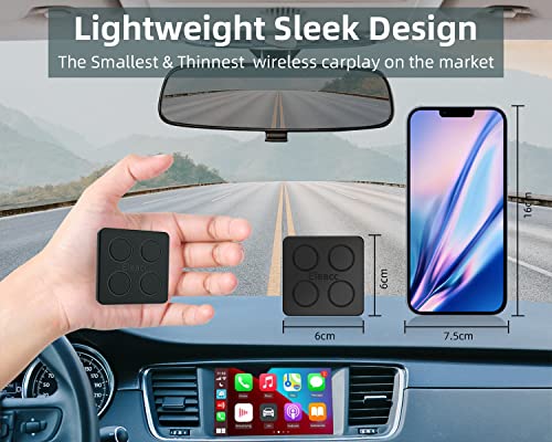 Eleacc 5.0 Wireless CarPlay Adapter 2023 Newest 5G Chip Box for iPhone, Fastest Apple Car Play Dongle for All Factory Wired CarPlay Cars, Auto Connect No Delay Online Update, USB/Type C 2Cables, U2-Pr