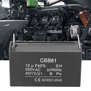 Motor Capacitor, CBB61 Plastic Capacitor Gasoline Generator Starting Air Conditioning Capacitor 350VAC 12UF for Fan Motor