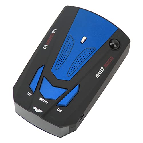 Car Radar Detector - Long Range Detection, 360 Degree Protection, City and Highway Modes, Voice Alerts, Built in GPS with Mute Memory(Blue)