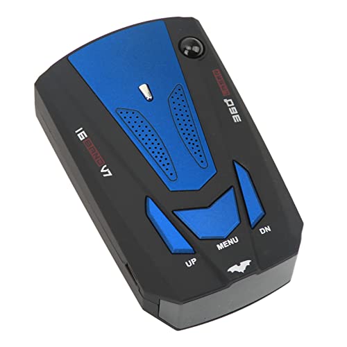 Car Radar Detector - Long Range Detection, 360 Degree Protection, City and Highway Modes, Voice Alerts, Built in GPS with Mute Memory(Blue)