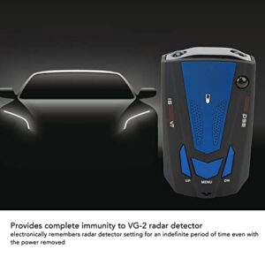 Car Radar Detector - Long Range Detection, 360 Degree Protection, City and Highway Modes, Voice Alerts, Built in GPS with Mute Memory(Blue)