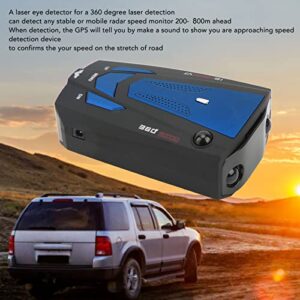 Car Radar Detector - Long Range Detection, 360 Degree Protection, City and Highway Modes, Voice Alerts, Built in GPS with Mute Memory(Blue)