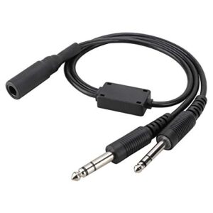 fumei helicopter to general aviation headset adapter cable for david clark avcomm asa and ect headsets with u 174 plug