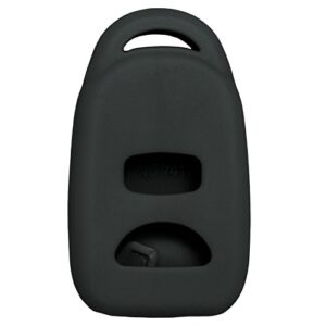 keyless2go replacement for new silicone cover protective case for select remote key fobs pinha-t036 – black